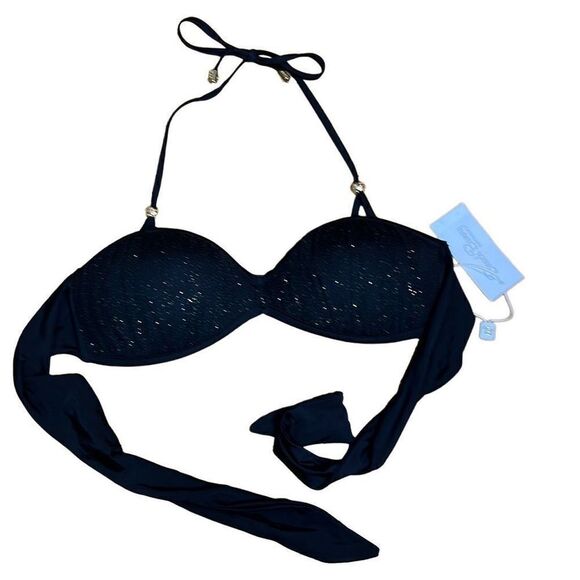 NWT Beach Bunny Sheer Lucky Bandeau Top Swim - Picture 2 of 13